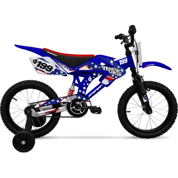 16" Hyper Bicycles Nitro Circus Motobike, Blue, Unisex, Child, Kids Age 4 - 8 Years